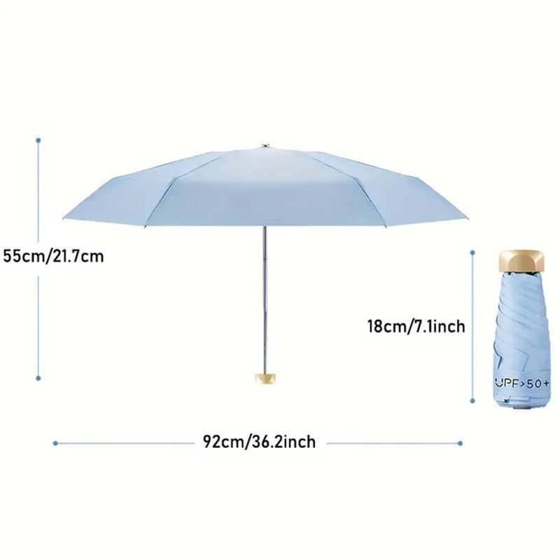 Mini 6-rib Folding Umbrella, Portable Lightweight Umbrella, Sunny and Rain Dual-use Umbrella, Foldable Umbrella for Outdoor Activities