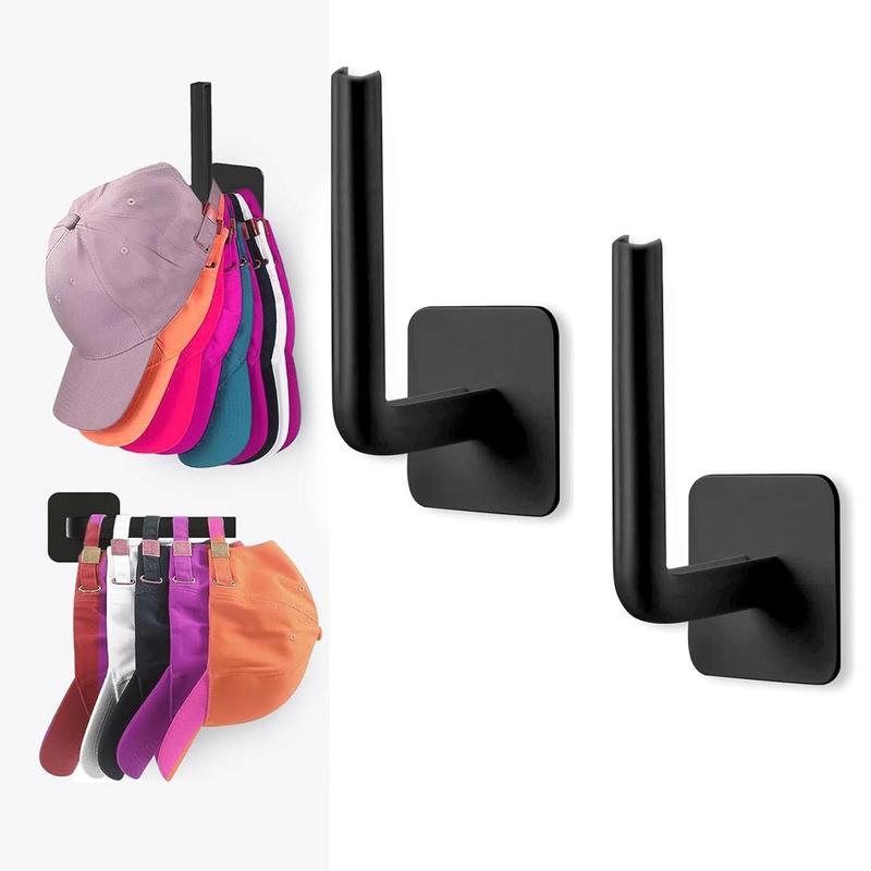 2pcs set Wall Mounted Tissue Holder, Punch Free Hats Storage Rack, Kitchen Hanging Organizer For Home