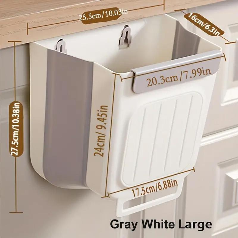 Foldable Kitchen Trash Can, Hanging Trash Bin, Space-saving Hanging Garbage Can for Kitchen Cabinets, Kitchen Accessories