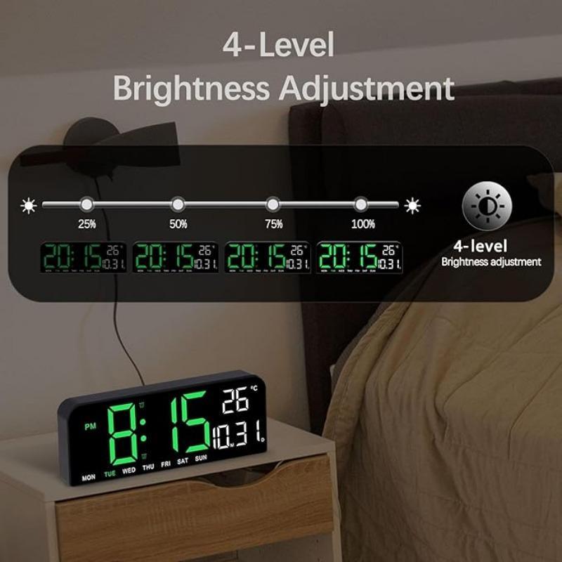 LED Digital Wall Clock Decorative Modern Simple, 10