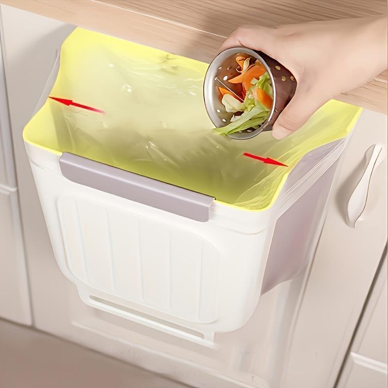 Foldable Kitchen Trash Can, Hanging Trash Bin, Space-saving Hanging Garbage Can for Kitchen Cabinets, Kitchen Accessories