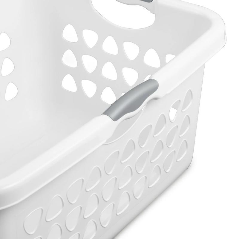 Sterilite 2 Bushel Ultra Laundry Basket Plastic, White, New