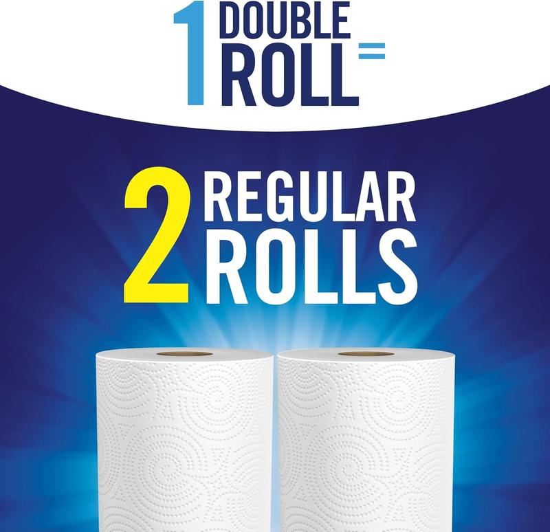 Paper Towels 6 Double Rolls = 12 Regular Rolls, Everyday Value Paper Towel With Full And Half Sheets Kitchen Pack