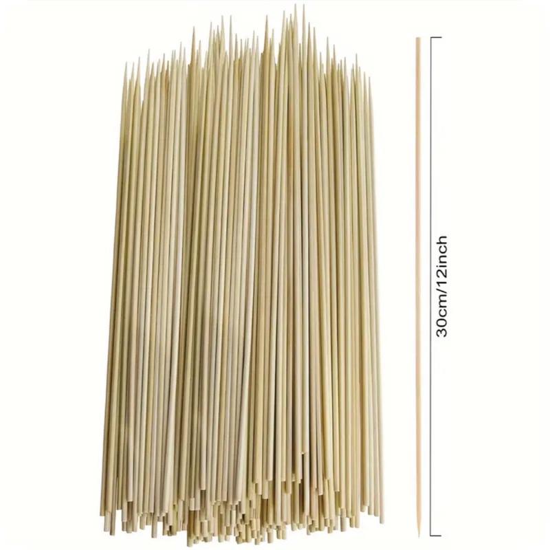 100-Piece Bamboo Sticks, 12 Inches Long