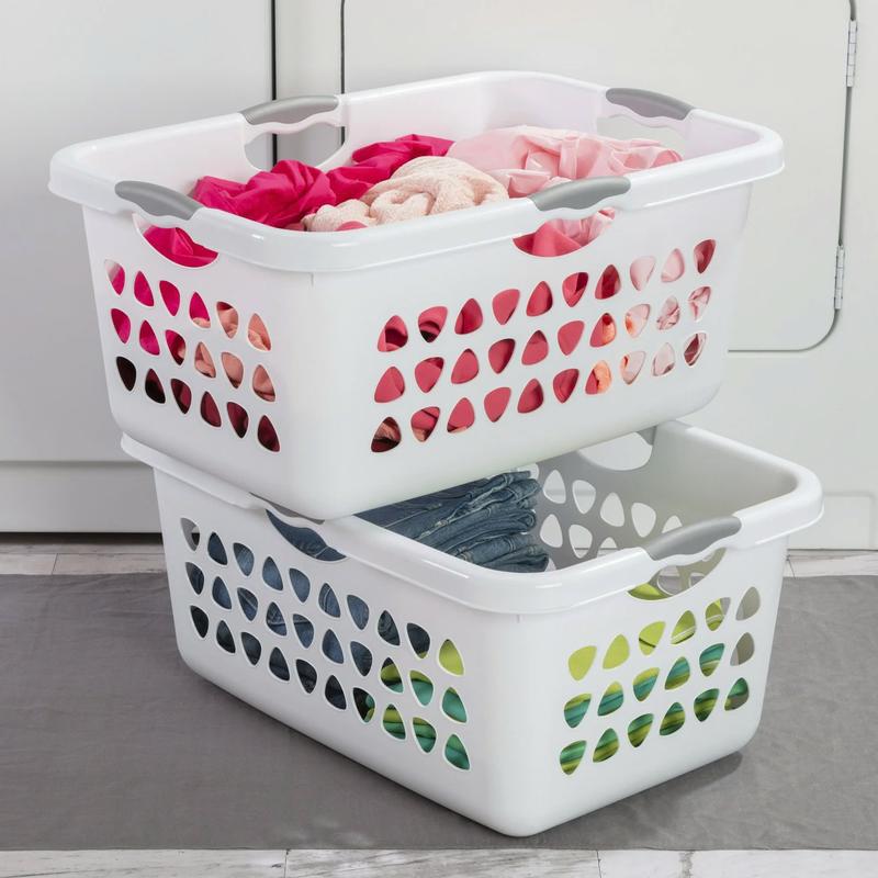 Sterilite 2 Bushel Ultra Laundry Basket Plastic, White, New