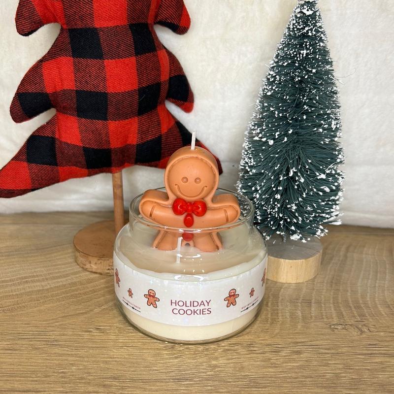 Gingerbread Man Candle Christmas soy Candle Decor Scent xmas gift