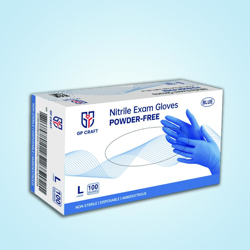 GP Craft Disposable Blue Nitrile Gloves 3.5 Mil Cleaning Household Rubber