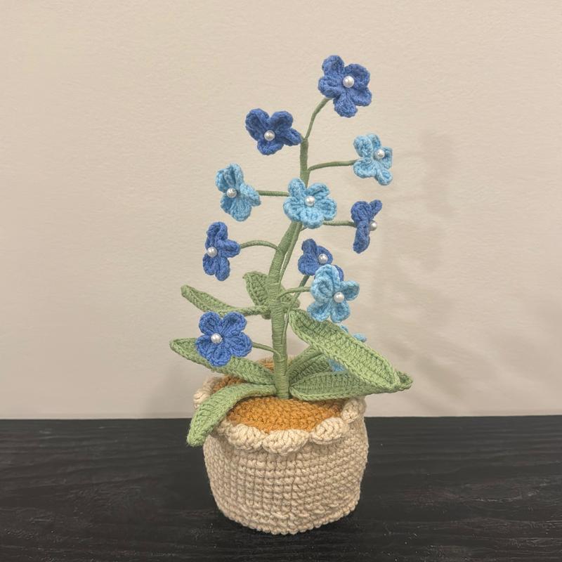 Crocheted Flowers for Home Decor and Centerpieces, Perfect for Dining Tables or Office Desks Plants Decorative Ornaments Fruit Gifts Room