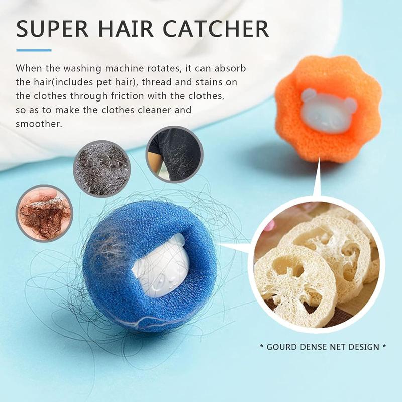 Lint Remover Washing Balls Reusable Pet Hair Catcher, Pet Hair Remover for Laundry, Washing Machine Hair Catcher Dryer Balls for Clothing Dog Cat Pet Fur Remover 9 Pcs