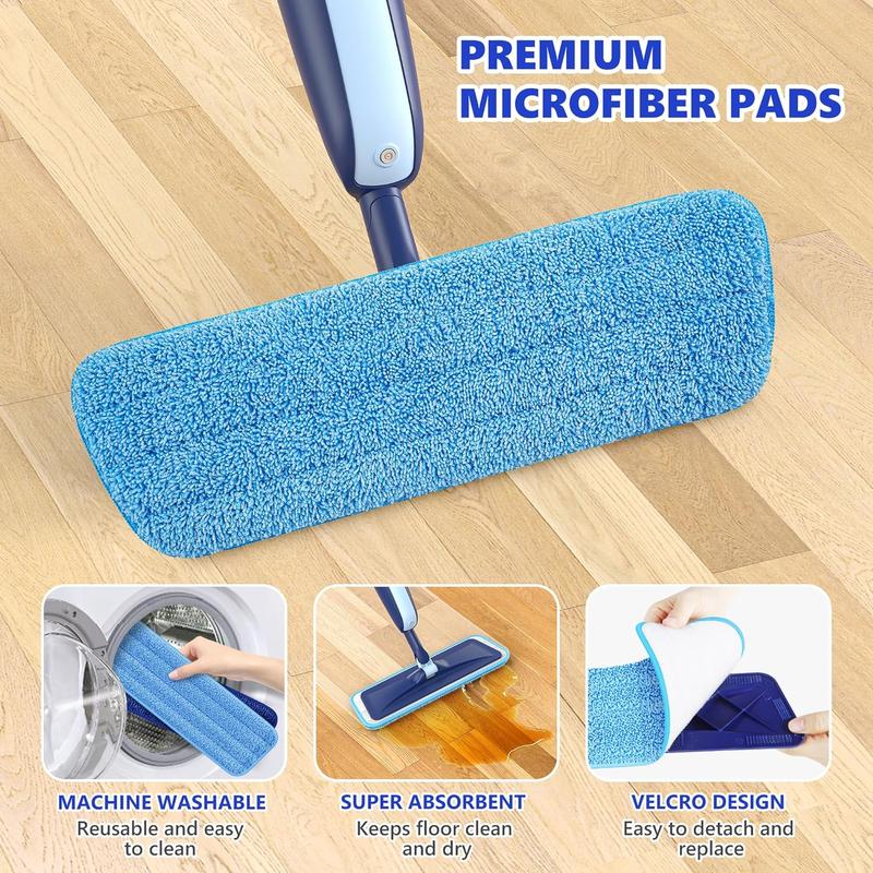 Microfiber Wet Spray Mops for Hardwood Floor Cleaning with 4 Reusable Washable Pads