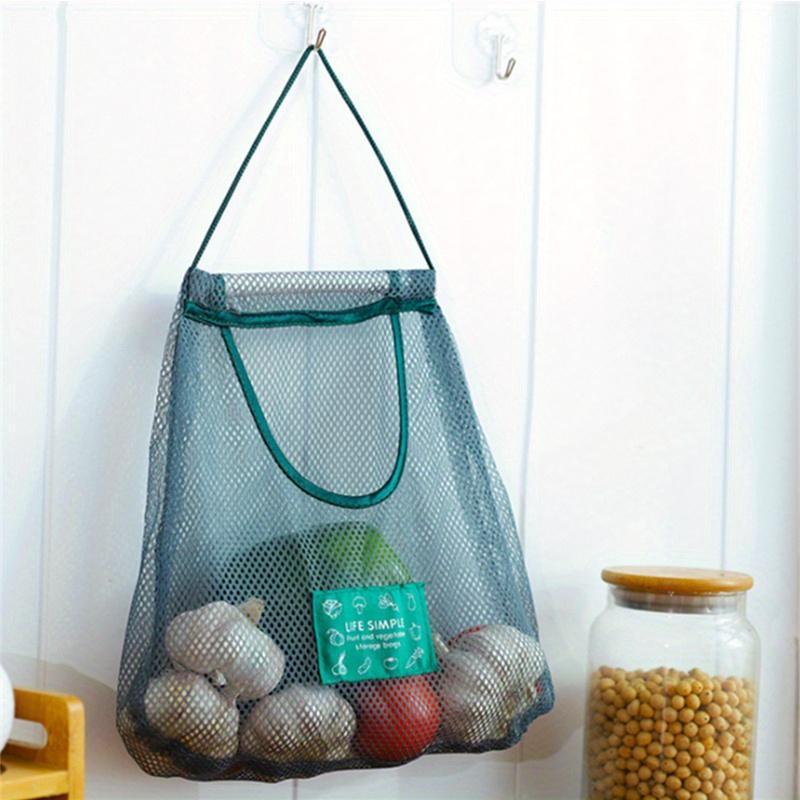 Hanging Mesh Food Storage Bag, 1 Count Reusable Food Fruit Vegetable Storage Bag, Kitchen Storage Organizer for Home Dormitory Picnic Dining Room