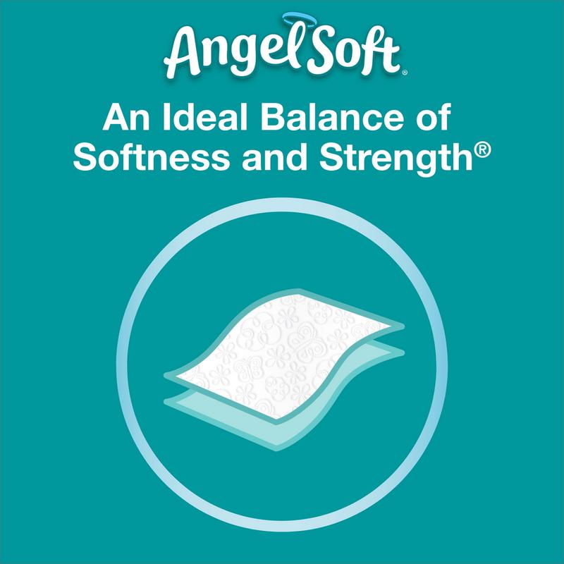 Angel Soft Toilet Paper, 18 Mega Rolls = 72 Regular Rolls, 2-Ply Bath Tissue (PREESHIP)