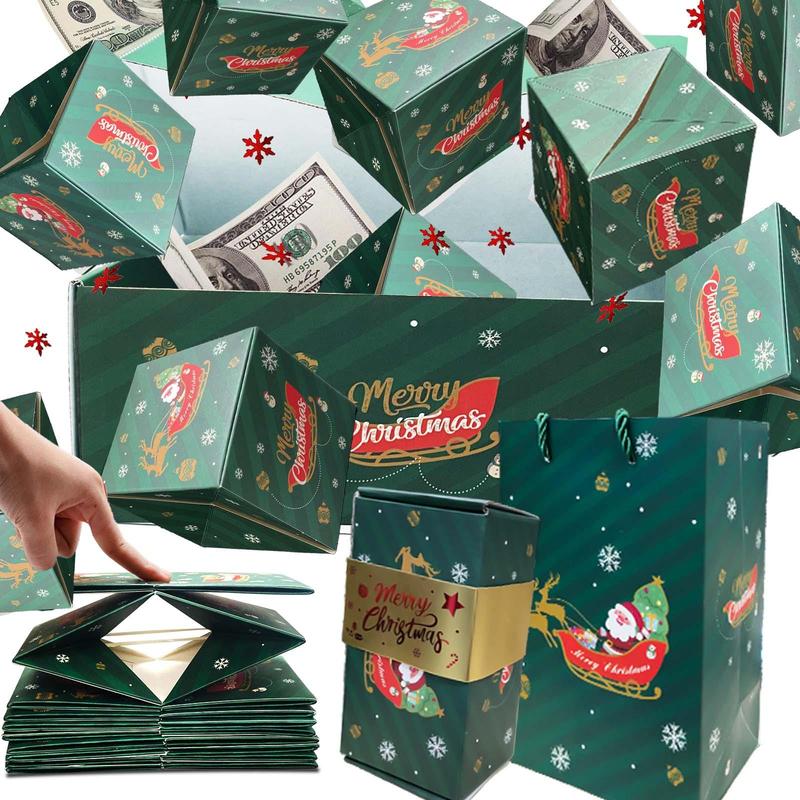 Pop-Out Money & Treats in Surprise Explosion Gift Box for Christmas and Birthdays.