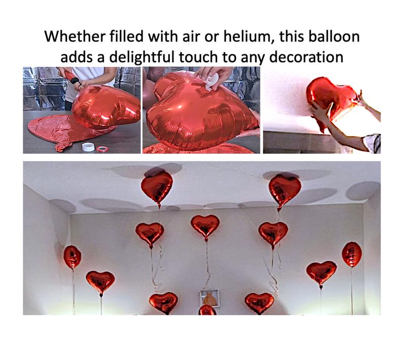 Apintop 'I Love You' Balloon Kit Big Teddy Bear Foil Balloon2 linked I Love You and 12 Heart Foil Balloon 1000 Silk Rose Petals (ready separated)  Suitable with Air or Helium for Romantic Decorations Includes air balloon pump 100 dot glue Gift Set Wedding