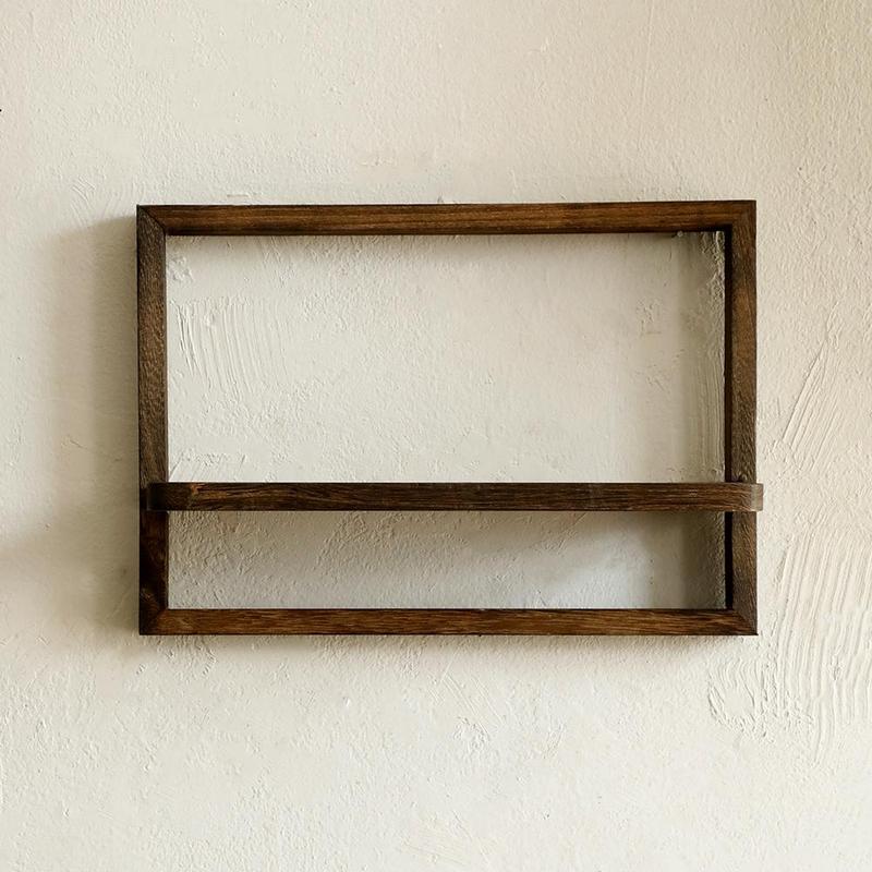 Wooden Wall Mounted Shelf, 1 Count Rustic Wall Shelf, Wall Decor for Home Living Room Bedroom Kitchen, Home Decor Supplies