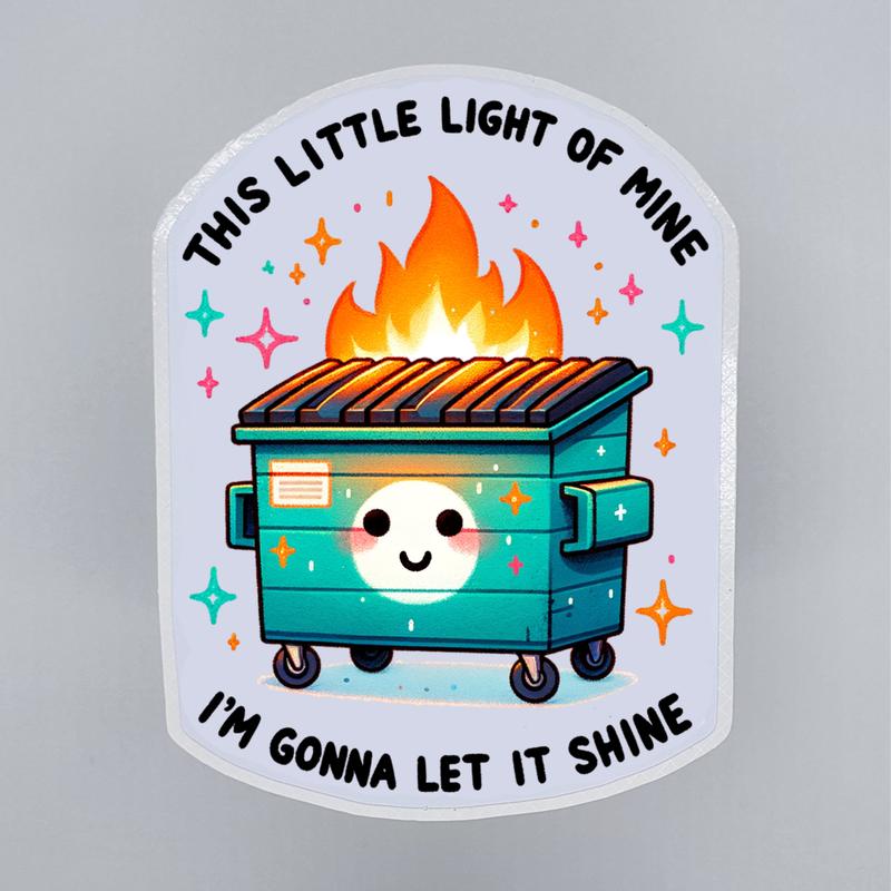 Dumpster Fire Sticker, 4 inch Funny Sticker Decor Decorative