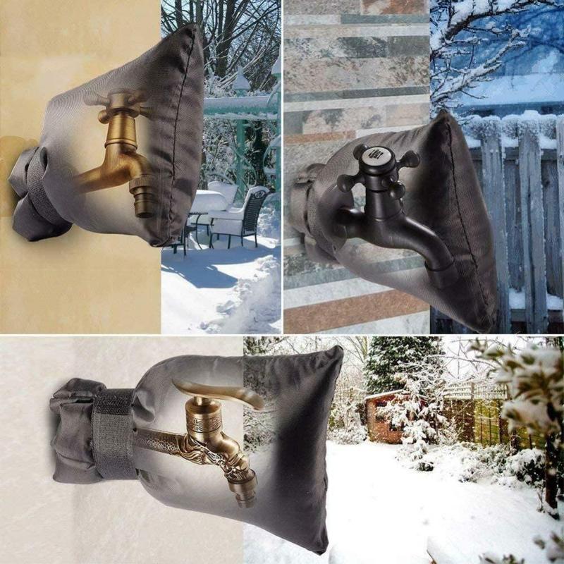 Outdoor Faucet Cover, Waterproof & Frost Free Outside Spigot Cover, Winter Insulated Cover with Reflective Strips for Home Garden Farm