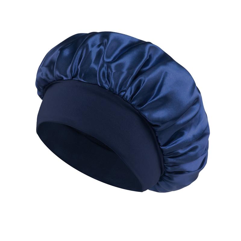 Luxury Satin Shower Cap with Adjustable Elastic Band - Waterproof, Soft Sleeping Hair Cap for Night Care, Conditions Hair and Makes Hair Shiny