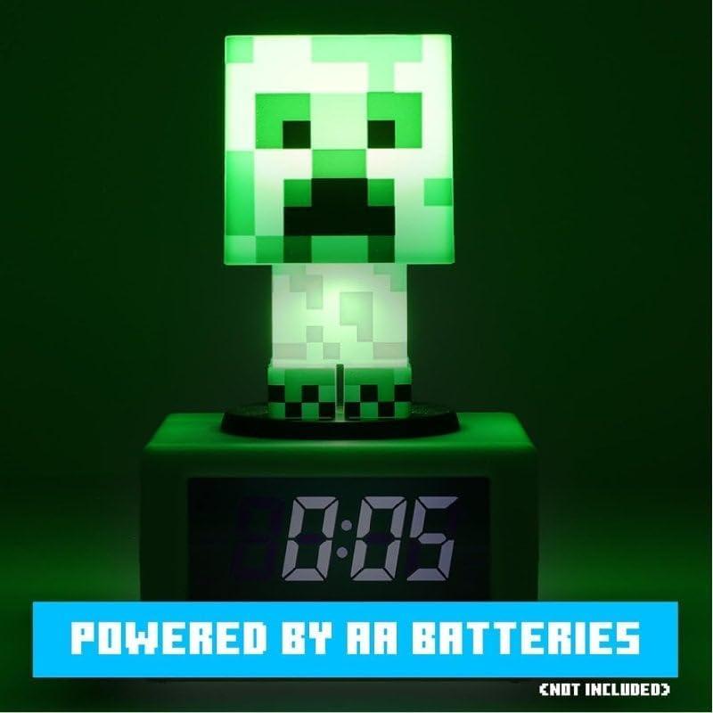 Minecraft Creeper Icon Alarm Clock - Creeper Glow Mode - Limited Edition - Perfect for Fans