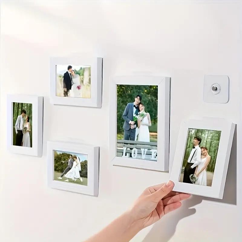 Wall Mounted Hook (10pcs), Punch-free Wall Picture Frame Sticker Holder, Self-adhesive Traceless Painting Hook, Kitchen Bathroom Rack Stick Hook