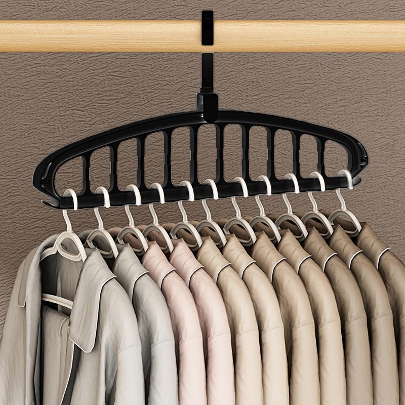 Foldable Heavy Duty Clothes Rack, 1 2 3 Counts Space Saving Clothes Rack, Multi Hole Hanger Organizer for Home Bedroom Closet Wardrobe, Room Accessories