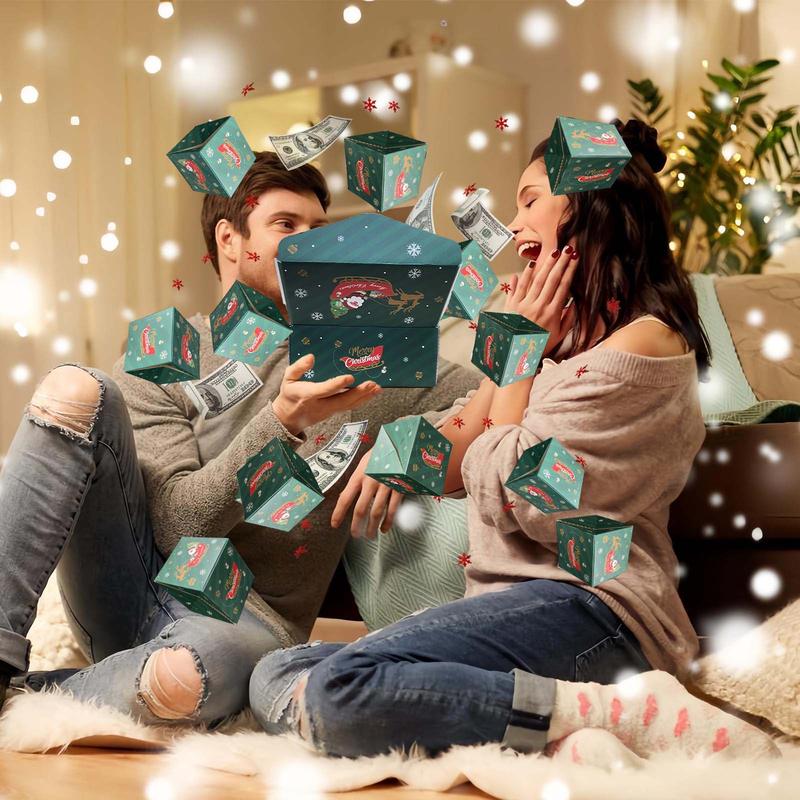 Pop-Out Money & Treats in Surprise Explosion Gift Box for Christmas and Birthdays.