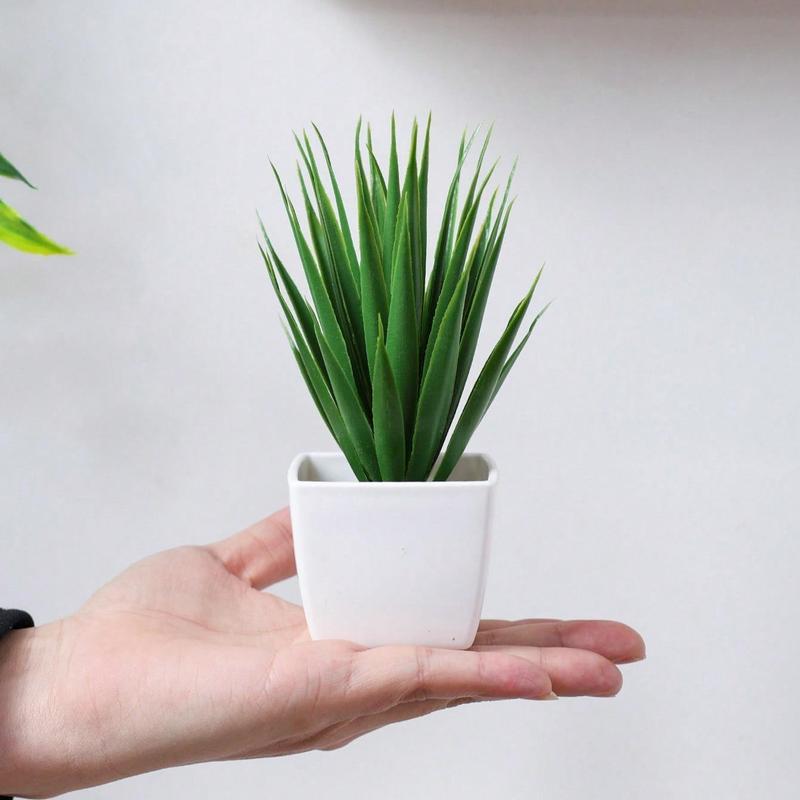 Artificial Potted Plant, 6 Counts Mini Fake Potted Plant, Decorative Plant for Home Living Room Bedroom Dining Room Garden