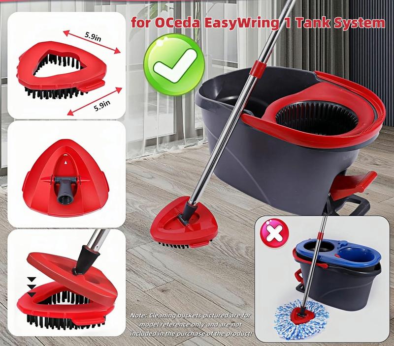 White Spin Mop Head Replacement & Shower Floor Scrubber，for O Cedar Spin Mop 1-Tank System，Microfiber Mop Replace Head Easy Cleaning Floor Head Mop