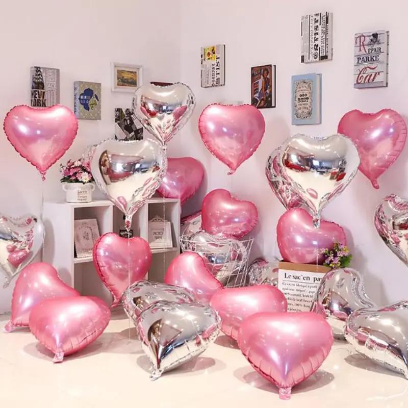 18 Inch Heart Shaped Balloon, 20pcs set Solid Color Balloon, Decoration Balloon for Proposal & Wedding & Party & Anniversary & Birthday