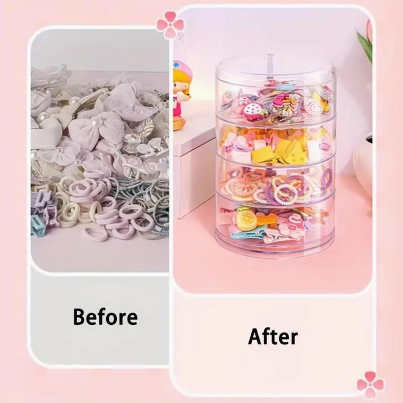 5-layer Jewelry Storage Box without Jewelry, 1 Count Clear Rotatable Jewelry Organizer, Jewelry Storage Box for Earrings Necklace Bracelet