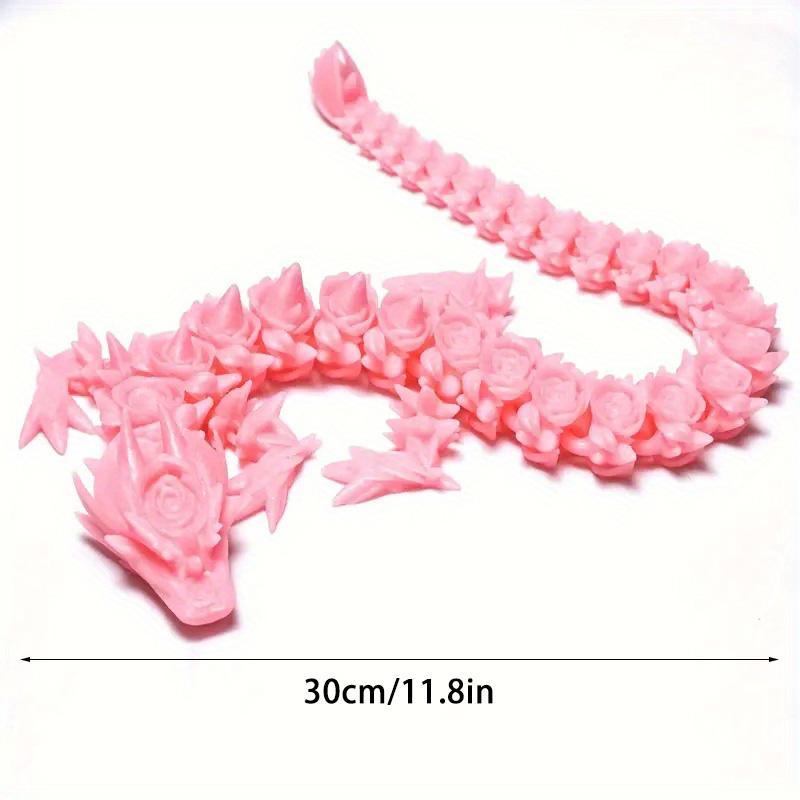 Luminous Crystal Rose Dragon, 1 Count 3D Printed Rose Dragon Necklace, Festival Decor for Home, Fun Dragon Gifts