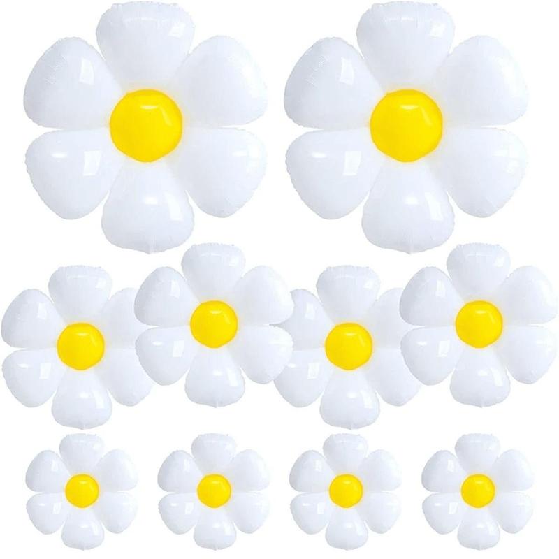 Daisy Balloon, 10pcs set Flower Shaped Balloon, Cartoon Balloon for Birthday Baby Shower Wedding Graduation Party Decoration