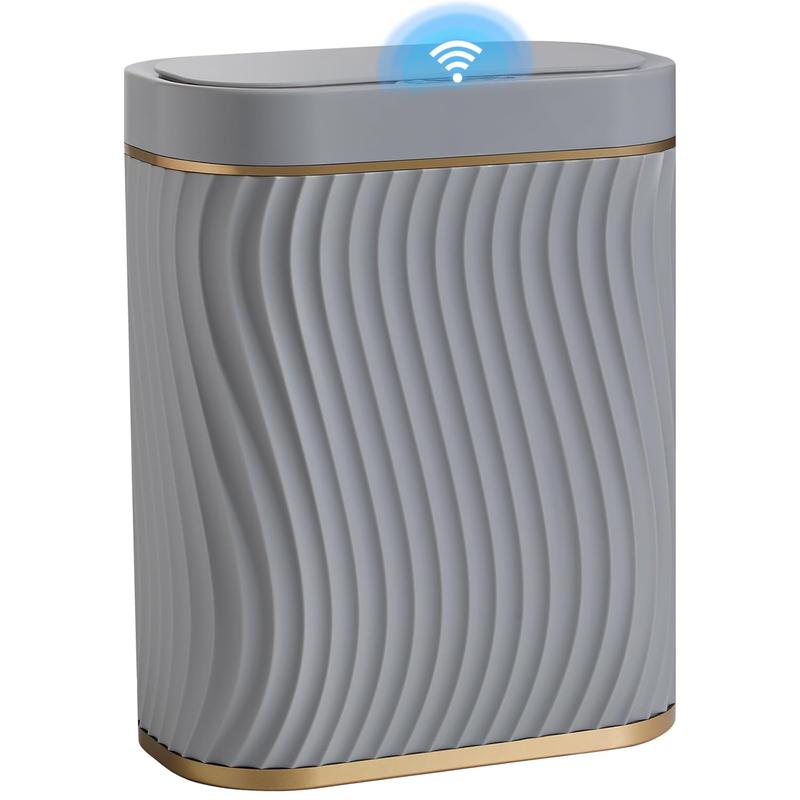 Bathroom Small Trash Can with Automatic Touchless Lid, 2.6 Gallon  Garbage Can Narrow  Trash Bin for Bedroom, Office, Living Room