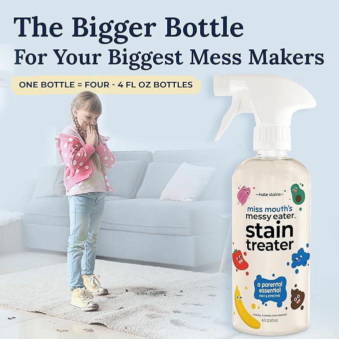 ON SALE! Miss Mouth's Messy Eater Stain Treater Spray - 16oz Stain Remover - Newborn & Baby Essentials - No Dry Cleaning Food, Grease, Coffee Off Laundry, Underwear, Fabric