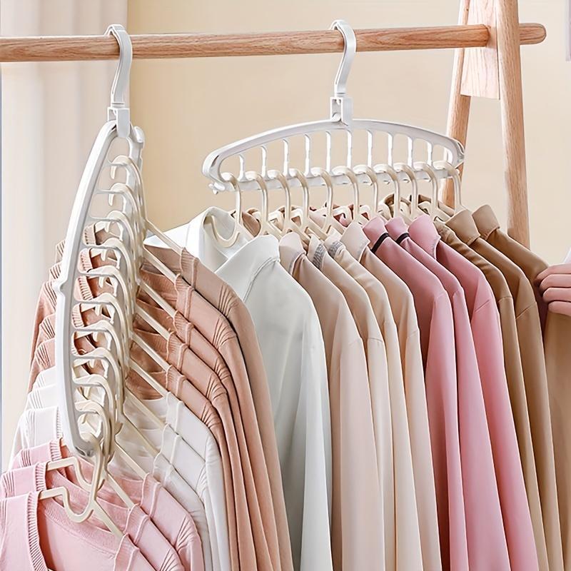 Foldable Clothes Hanger for Drying, 1 Count Multi Hole Space Saving Clothes Drying Rack, Clothes Hanger for Home, Dormitory, Laundry Room