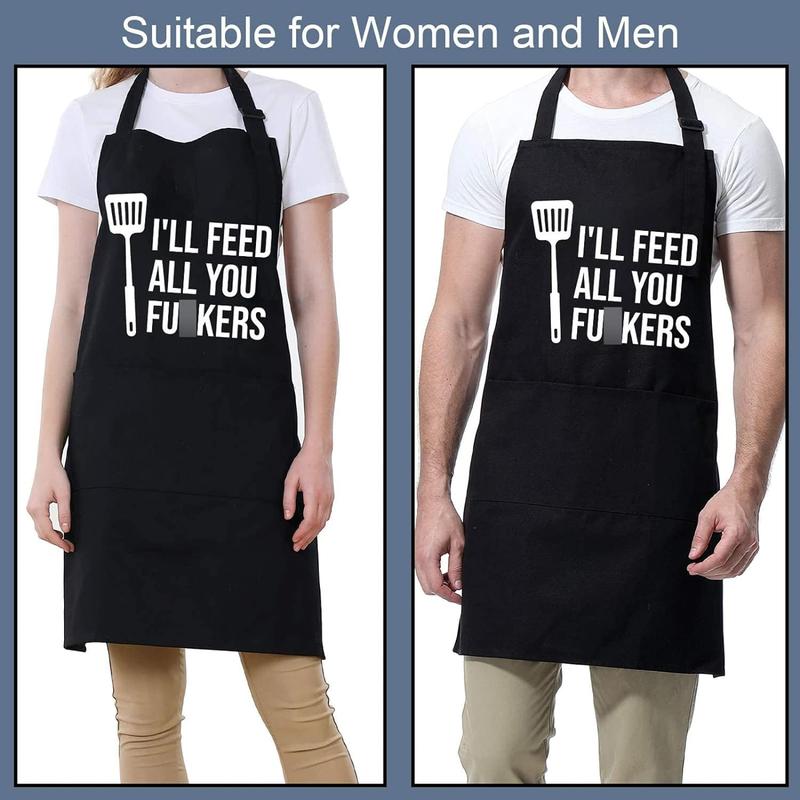 Funny Cooking Aprons for Men Women - Dad Gifts, Funny Gifts for Men, Fathers Day, Birthday Gifts for Dad Brother Boyfriend Husband - Cool BBQ Grilling Chef Apron for Men