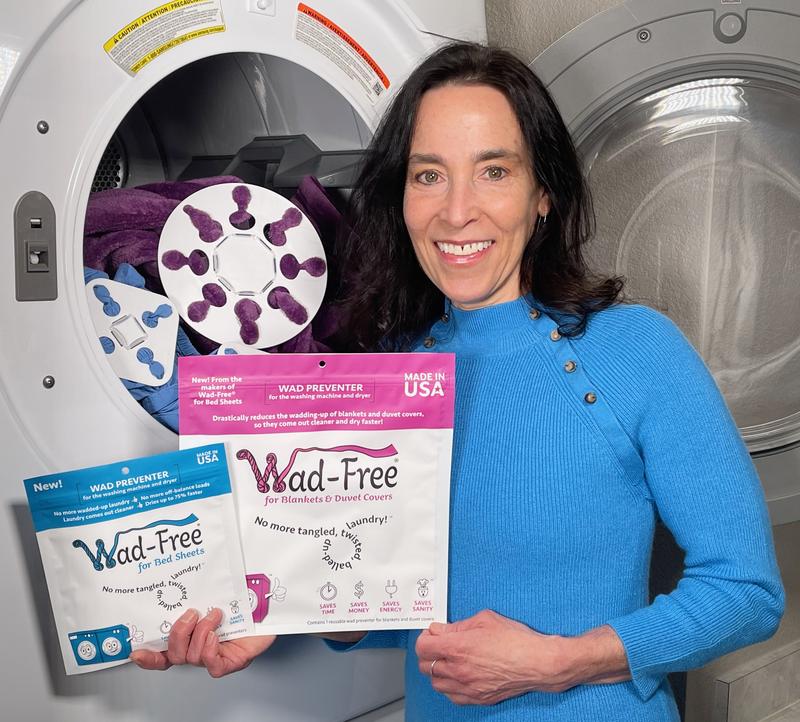 Wad-Free for Bed Sheets - Bed Sheet Detangler Wad Preventer for the Washer & Dryer - Prevents Tangled, Twisted, Balled-Up Laundry - As Seen on SHARK TANK - Package Contains 2, Enough for 2 Sheets, Flat or Fitted - Made in USA