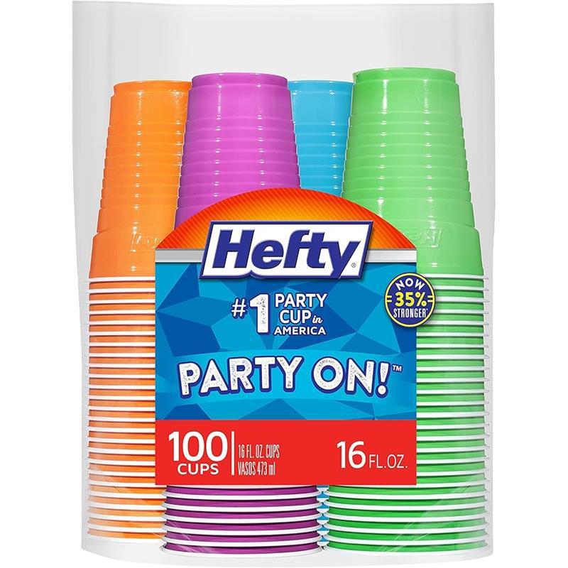 100 Count 16 Oounce Party Supply Disposable Plastic Cups For Household Party Summer Party