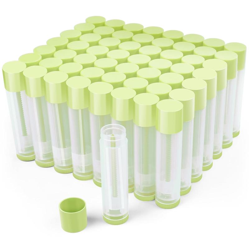 LotFancy Lip Balm Tubes Empty 60PCS 5.5ml (3 16 Oz) Clear Lip Balm Container Tubes BPA Free & Leak Free Refillable Bottles Traditional Organiser Tin