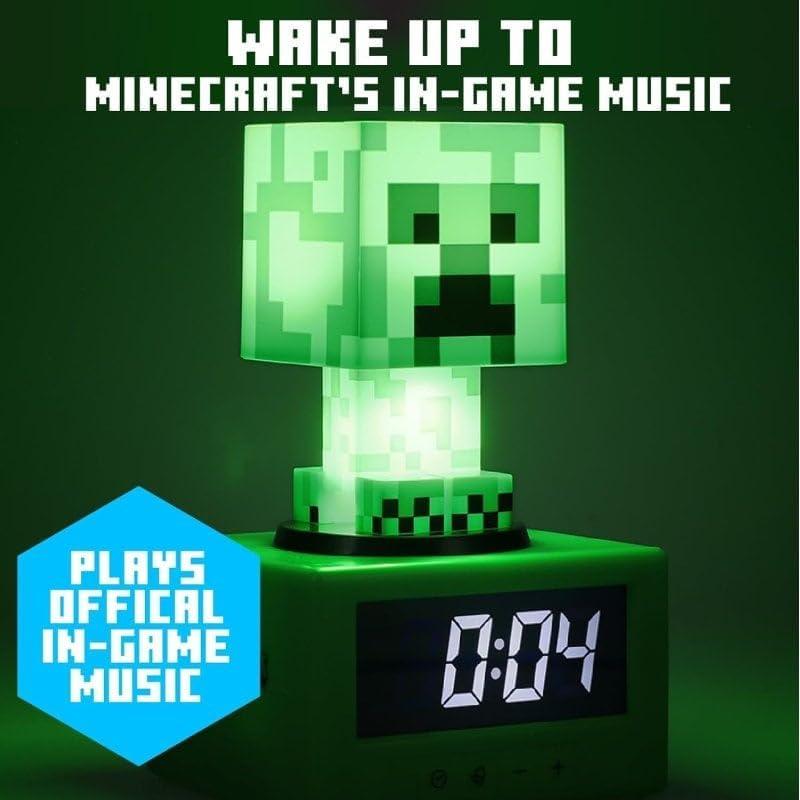 Minecraft Creeper Icon Alarm Clock - Creeper Glow Mode - Limited Edition - Perfect for Fans