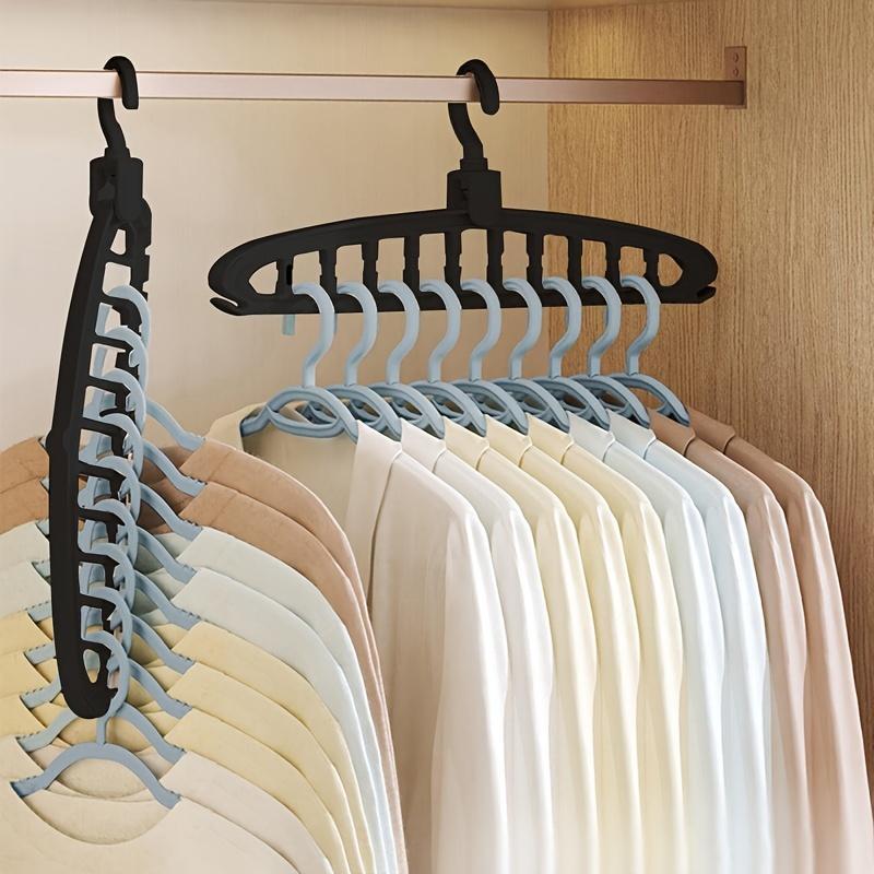 Foldable Heavy Duty Clothes Rack, 1 2 3 Counts Space Saving Clothes Rack, Multi Hole Hanger Organizer for Home Bedroom Closet Wardrobe, Room Accessories