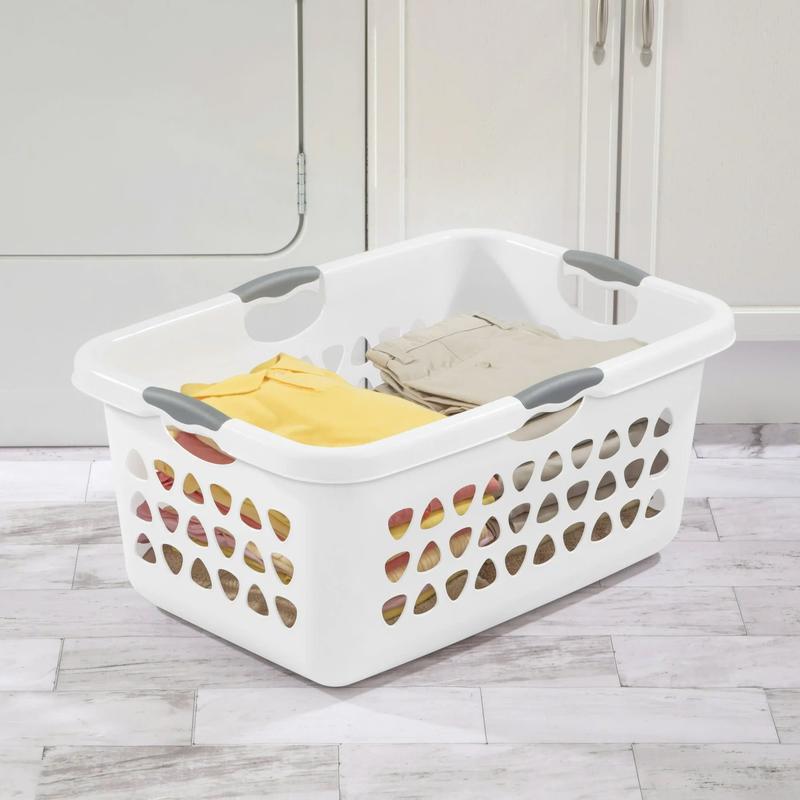 Sterilite 2 Bushel Ultra Laundry Basket Plastic, White, New