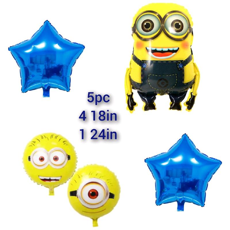 5PC MINIONS BALLOONS PARTY SUPPLIES DECOR