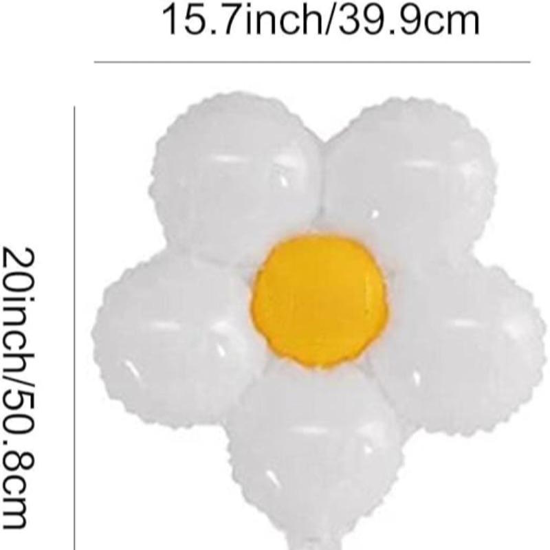 Daisy Balloon, 10pcs set Flower Shaped Balloon, Cartoon Balloon for Birthday Baby Shower Wedding Graduation Party Decoration