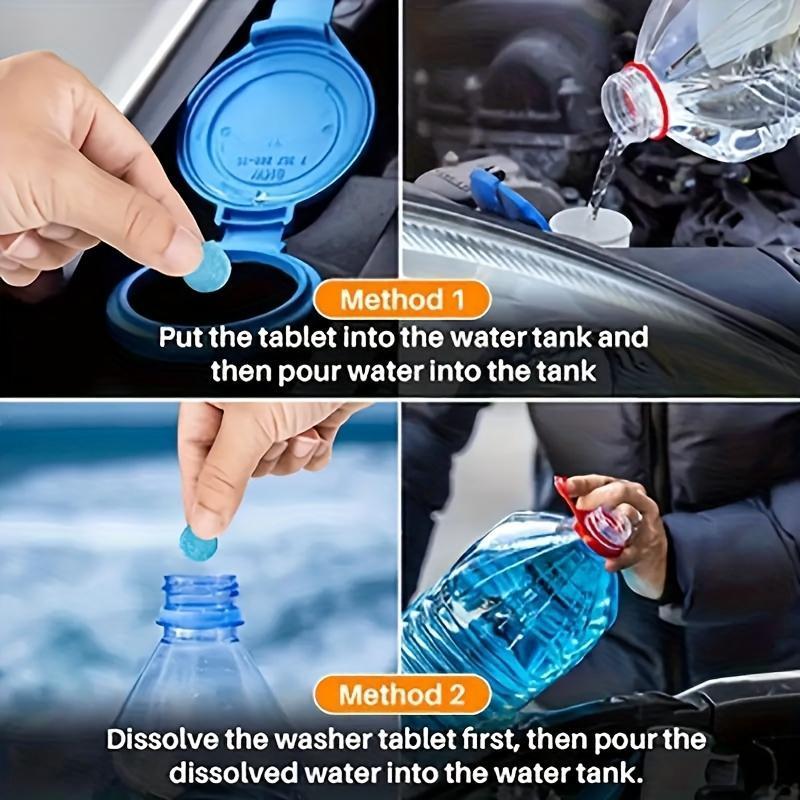 Car Windshield Cleaning Effervescent Tablets, Car Windshield Cleaning Tablets, Powerful Solid Cleaner for Toilet & Car, Car Accessories