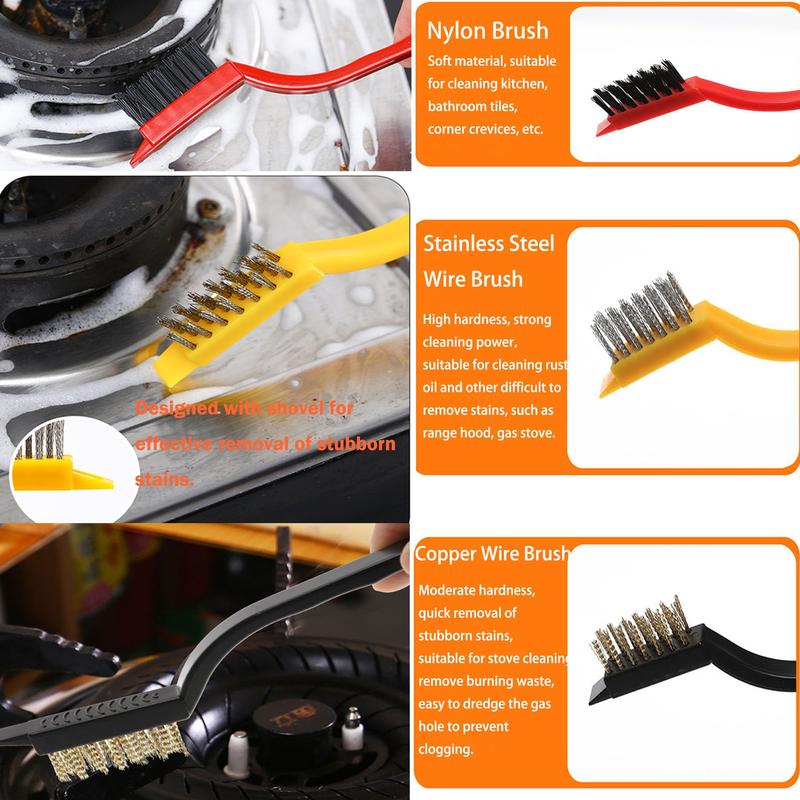 9 Pcs Hard Bristle Crevice Cleaning Brushes for Household Use, Gap Cleaning Brush Multifunctional Small Corner Cleaning Brush Set Tool for Groove Window Tracks Bathroom Kitchen all-purpose cleaner hard-bristled crevice