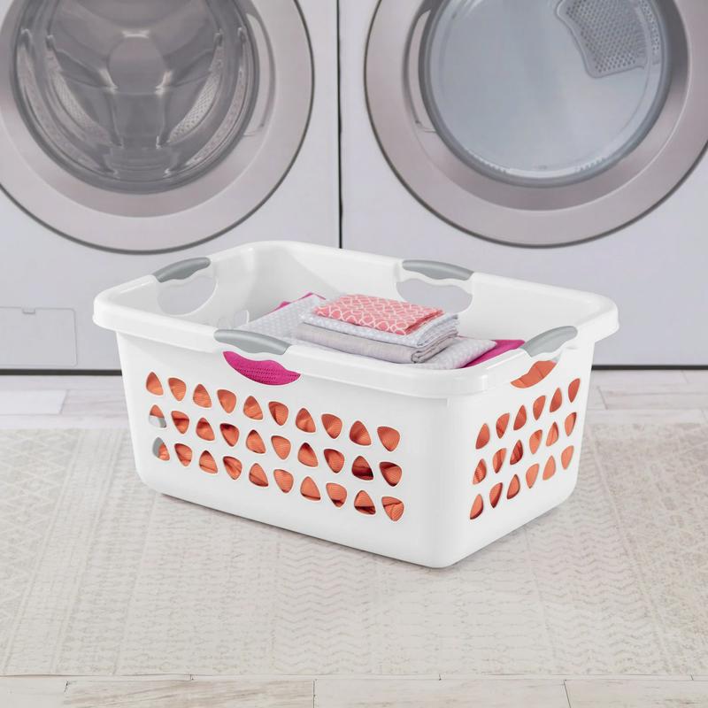 Sterilite 2 Bushel Ultra Laundry Basket Plastic, White, New