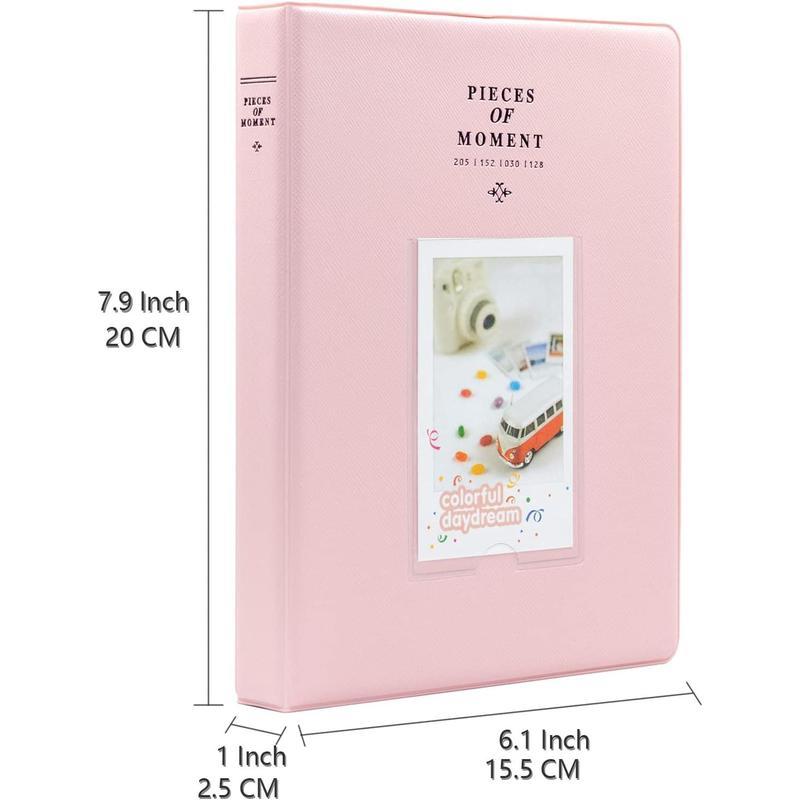 128 Pockets Mini Photo Album - Fits for Fujifilm Instax Mini 11 Mini 9 Mini 8 Mini 90 Mini 25, Polaroid Snap PIC-300, Kodak Mini 3-Inch Film(Smokey White)