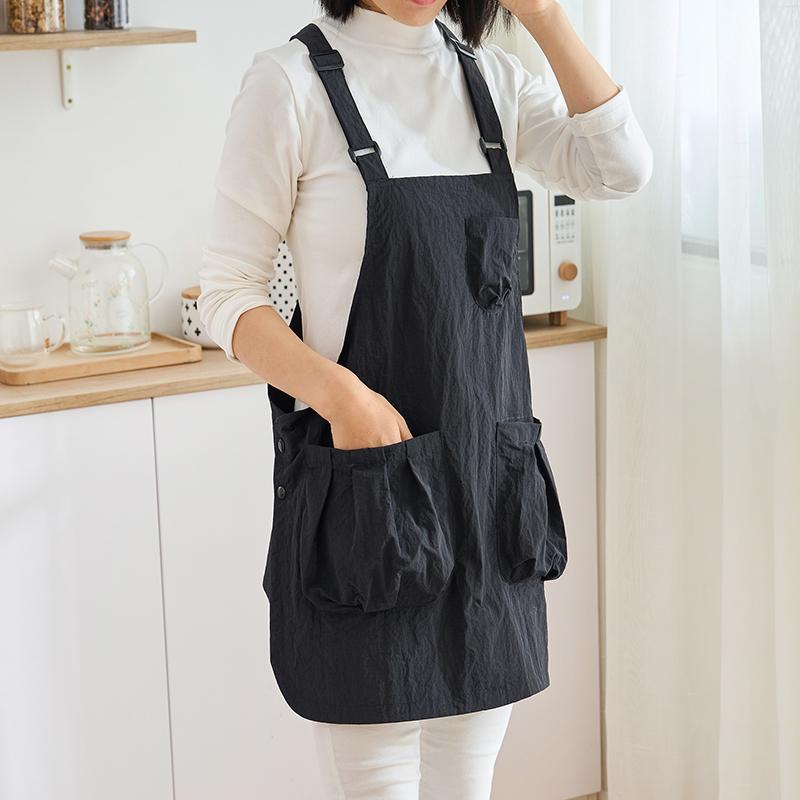 Unisex Apron with Pocket, 1 Count Solid Color Adjustable Apron, Work Apron for Restaurant, Coffee Shop, Barber, Waiter, Waitress, Home Care Supplies