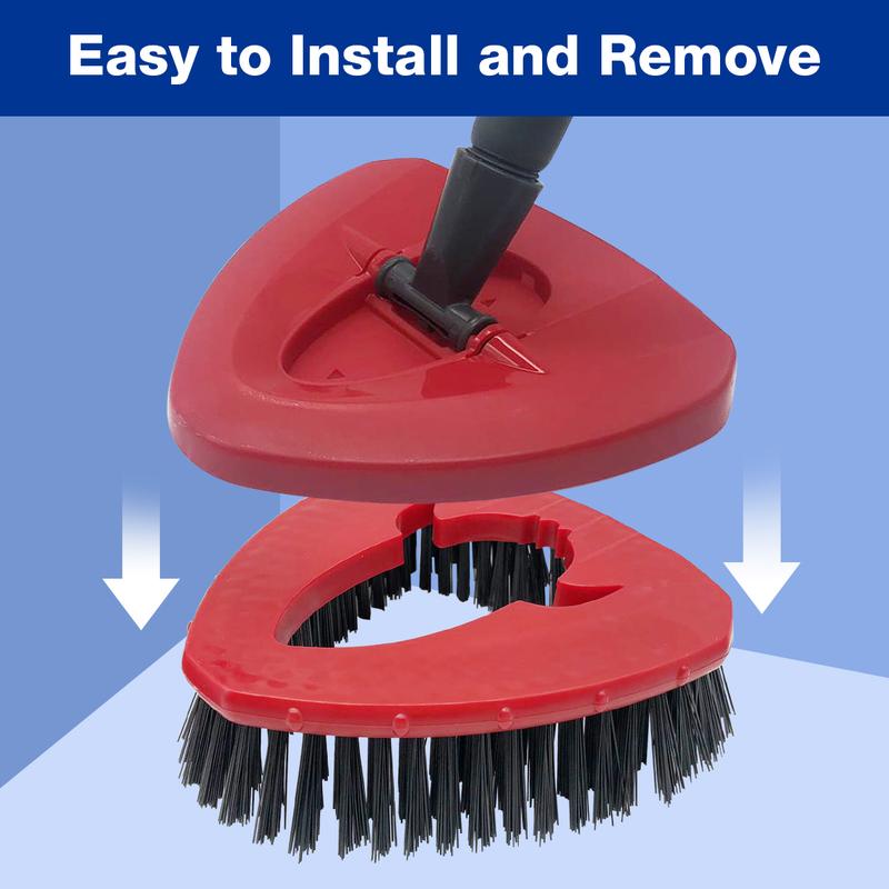 1 Count Spin Mop Replace Head Base Scrub Mop Brush Head Replacement For O-CEDAR EasyWring 1 Tank System, Shower Floor Scrubber, Hard Bristle Cleaning Brush For Bathroom Kitchen Wall Tile, Not Fit RinseClean.